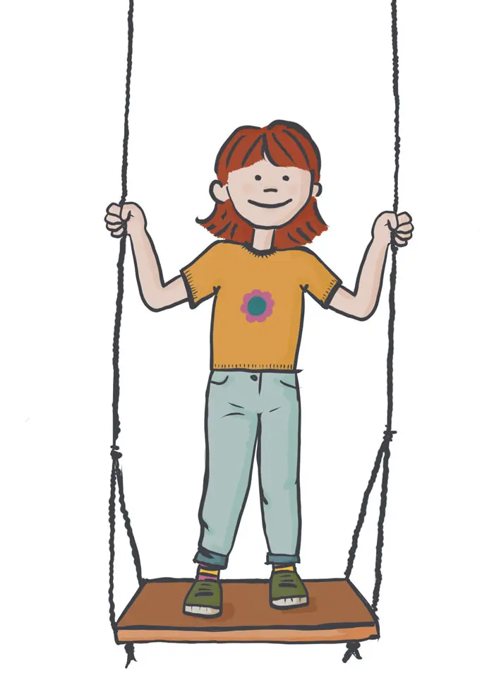 Illustration einer Eule auf einem Ast für eine Spielplatz-Tafel in Mils